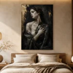 Kintsugi Muse Black & Gold Wall Art Canvas Print - Image 7