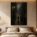 Foggy Victorian Alley Cinematic Cityscapes Canvas Print - Image 7