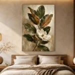 Magnolia Flower Botanical Wall Art Canvas Print - Image 7