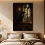 Midnight Raven Gothic Wall Art Canvas Print - Image 7