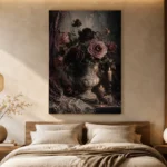 Candlelit Roses Gothic Wall Art Canvas Print - Image 7