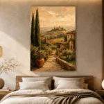Tuscan Villa Path Landscape Wall Art Canvas Print - Image 7