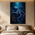 Deep Sea Octopus Underwater Wall Art Canvas Print - Image 7