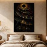 Eclipse Temple Abstract Wall Art Canvas Print - Image 7