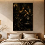 Golden Noir Muse Black & Gold Wall Art Canvas Print - Image 7
