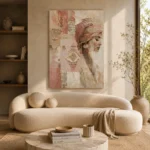 Rose Turban Ethnic Wall Art Canvas Print - Image 8