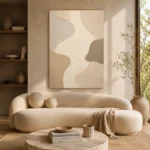Ivory Flow Minimalist Wall Art Canvas Print - Image 8