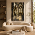 Gothic Cathedral Interior Gothic Wall Art Canvas Print - Image 17