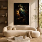 Emerald Parrot Animal Wall Art Canvas Print - Image 9