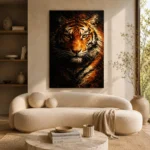 Golden Tiger Animal Wall Art Canvas Print - Image 8