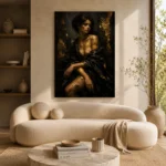 Gilded Noir Figure Black & Gold Wall Art Canvas Print - Image 8