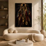Solar Eclipse Abstract Wall Art Canvas Print - Image 8