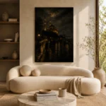 Istanbul Bosphorus Mosque Cinematic Cityscapes Canvas Print - Image 8