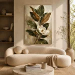 Magnolia Flower Botanical Wall Art Canvas Print - Image 8
