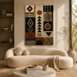 Geometric Heritage Pattern Ethnic Wall Art Canvas Print - Image 8