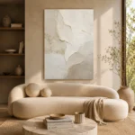 Ivory Plaster Wabi Sabi Wall Art Canvas Print - Image 8