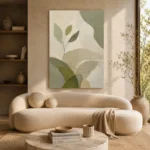 Sage Leaf Minimalist Wall Art Canvas Print - Image 8