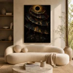 Eclipse Temple Abstract Wall Art Canvas Print - Image 8