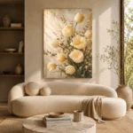 Ivory Tulip Bouquet Flower Wall Art Canvas Print - Image 8
