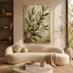 Olive Branch Botanical Wall Art Canvas Print - Image 11
