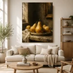 Golden Pear Dining Room Wall Art Canvas Print - Image 8