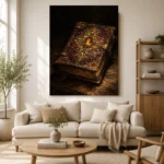 Ornate Antique Book Dark Academia Wall Art Canvas Print - Image 9
