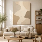 Ivory Flow Minimalist Wall Art Canvas Print - Image 9