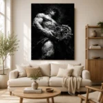 Atlas Monochrome Wall Art Canvas Print - Image 7