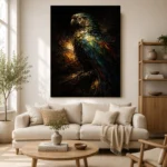 Emerald Parrot Animal Wall Art Canvas Print - Image 8