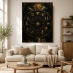 Zodiac Wheel Astrology Wall Art Canvas Print - Image 9