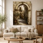 Ancient Stone Archway Architecture Wall Art Canvas Print - Image 9