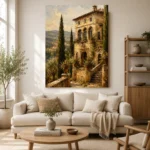 Tuscan Villa Architecture Wall Art Canvas Print - Image 9