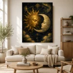 Sun and Moon Astrology Wall Art Canvas Print - Image 9
