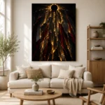 Solar Eclipse Abstract Wall Art Canvas Print - Image 9