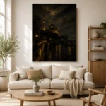 Istanbul Bosphorus Mosque Cinematic Cityscapes Canvas Print - Image 9