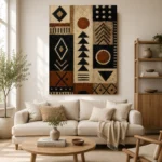 Geometric Heritage Pattern Ethnic Wall Art Canvas Print - Image 9