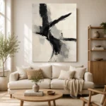 Black Arc Minimalist Wall Art Canvas Print - Image 9