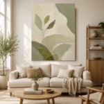 Sage Leaf Minimalist Wall Art Canvas Print - Image 9