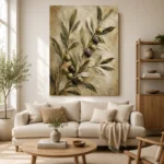 Olive Branch Botanical Wall Art Canvas Print - Image 8