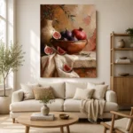 Fig Pomegranate Still Life Kitchen Wall Art Canvas Print - Image 9