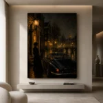 Rainy Canal Noir Movie Wall Art Canvas Print - Image 10