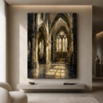 Gothic Cathedral Interior Gothic Wall Art Canvas Print - Image 19