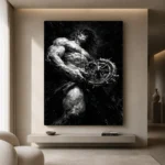 Atlas Monochrome Wall Art Canvas Print - Image 10