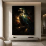 Emerald Parrot Animal Wall Art Canvas Print - Image 10