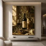 Wine & Olive Still Life Dining Room Wall Art Canvas Print - Image 8