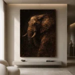 Bronze Elephant Animal Wall Art Canvas Print - Image 10