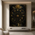 Zodiac Wheel Astrology Wall Art Canvas Print - Image 10