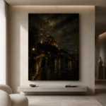 Istanbul Bosphorus Mosque Cinematic Cityscapes Canvas Print - Image 10