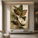 Magnolia Flower Botanical Wall Art Canvas Print - Image 10