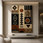 Geometric Heritage Pattern Ethnic Wall Art Canvas Print - Image 10